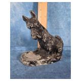 ART DECO SPELTER SCOTTIE DOG TRINKET TRAY