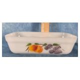 FIRE-KING GAY FAD MILK GLASS REFIGERATOR DISH
