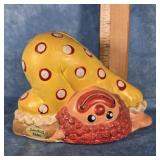 1979 ENESCO HAND-PAINTED CERAMIC CLOWN PIGGY BANK