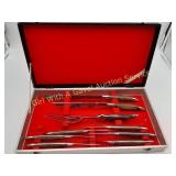 Vintage Japan Pakka Carving Set & Steak Knives