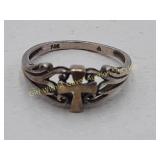 Vintage Marked 925 Cross Ring