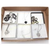 Variety of 6 Ladies Necklaces-Elephant, Slipper,