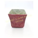Red Wing  B1404 Leaf Pattern Square Planter