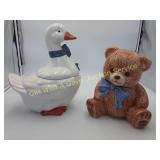 Goose & Benchmark Teddy Bear Cookie Jars
