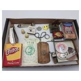 Fritos Ad Cards, Blatz Opener, Ad Thimbles,