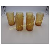 Vntg Anchor Hocking Crinkle Cut Water Glasses