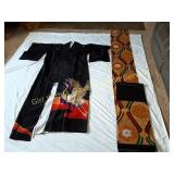 Mens Hand Embroidered Kimono & Sash