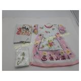 Childs Japan Towel Dress, Socks, Embroidery