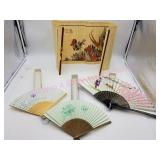 Japanese Fans & Bamboo Roll up Wall Hanging