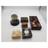 Chokin Trinket Boxes, Transitor Clock (not tested)