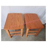 Amish Hand Crafted Oak End/Side Tables