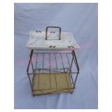 Retro Smoking / Magazine Stand (repaired crack)