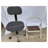 Samsonite Step Stool, & Office Chair