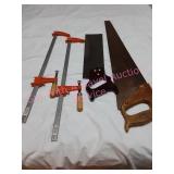 Jorgenson Cabinet Clamsp, Back & Crosscut Saw