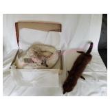 From Japan Safa Fox Mink Fur Collar New  & Mink