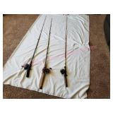 3 Fishing Poles & Reels (info in pics)