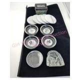 Bird Glass Coasters, Marble Coasters, Trinket Box