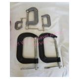 C Clamps, 4" 3" 2" 1"