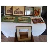 Misc Bird Art, Hand Painted Feather Art