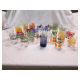 Variety of  Vintage Jucie Glasses
