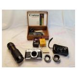 Yashica Camera With Lens, Kodak Optipod etc