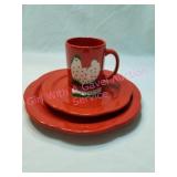 Vintage Waechtersbach W. Germany Rooster Setting