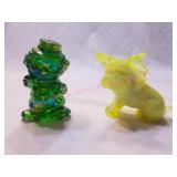 Antquie Boyd Glass Bull Dog & Mosser Glass Kiefy