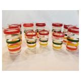 Vintage Anchor Hocking Fiesta Bands Glasses