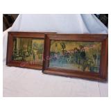 Vintage HC Wolcott Iron Horse & Village Smithy Art