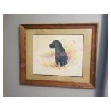 Black Lab in Duck Blind by Elliott Framed