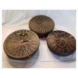 Vintage Chinese Sewing Baskets with sewing items