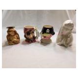 Toby Characer Mug, Head Vase, Religious Planter