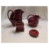 Vintage Hall Pitchers, Vase & Ashtray