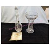 Kingsbridge Crystal Decanter & Glass Vase