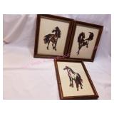 Vintage Silhouette Stencil Horse Art