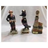 Ski Country, Old Crow, & Beam Empty Decanters