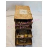 4 Drawer mini storage with pocket knives,