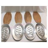 Vintage Set of 4 Fish/Steak Serving Plates