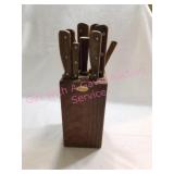 Case Knife Block with Knives