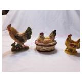 Vintage Ceramic Chickens & Rooster