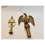 Brass Door Knocker & Brass Eagle Flag Pole Topper