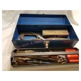 Blue Tool Box with Variety of Tools