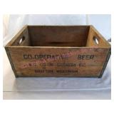 Antique Co-Operative Beer Crate Grafton Wis