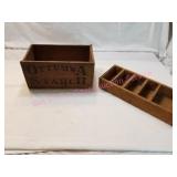 Ottumwa Starch Wood Crate & Wood Divide Tray