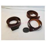 Leather Belts with Collector Belt Buckles