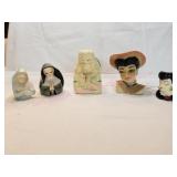 Vintage Ladies & Nun Head Vases