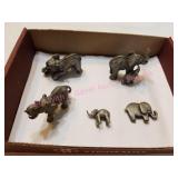 Miniature Collector Pewter Elephants