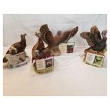 4 Wild Turkey Collector Decanters (empty)