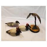 Ducks Unlimited Wood Decoys Goose Signed
