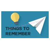 Things to Remeber for Check out Day